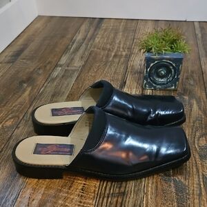 Giorgio Brutini Shiny Black Leather Slip-On Loafers